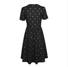 Laden Sie das Bild in den Galerie-Viewer, Short sleeve polka dots Maternity Nursing Dress
