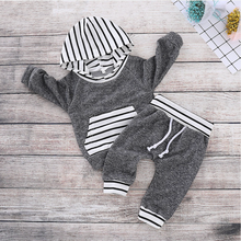 Laden Sie das Bild in den Galerie-Viewer, Baby Boy/ Girl Casual striped hoodie and pants Set