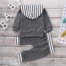 Laden Sie das Bild in den Galerie-Viewer, Baby Boy/ Girl Casual striped hoodie and pants Set