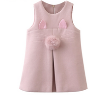 Laden Sie das Bild in den Galerie-Viewer, Cute elegant sleeveless Dress Kitten Design
