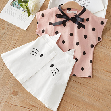 Girl's cute Kitten clothing set