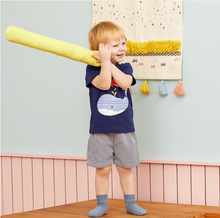 Laden Sie das Bild in den Galerie-Viewer, Whale Print Short-sleeve Tee and Striped Shorts Set