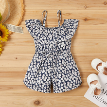 Laden Sie das Bild in den Galerie-Viewer, Girls flower pattern jumpsuite