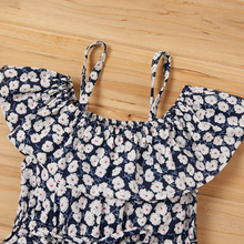 Laden Sie das Bild in den Galerie-Viewer, Girls flower pattern jumpsuite