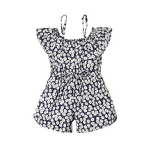 Laden Sie das Bild in den Galerie-Viewer, Girls flower pattern jumpsuite