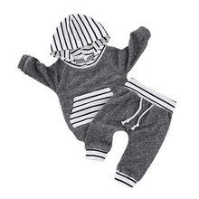 Laden Sie das Bild in den Galerie-Viewer, Baby Boy/ Girl Casual striped hoodie and pants Set