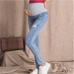 Stylish ripped maternity Jeans