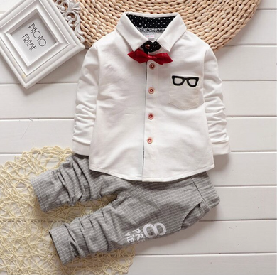 Shirt with the bow & Pants, Clothing Set for Boys