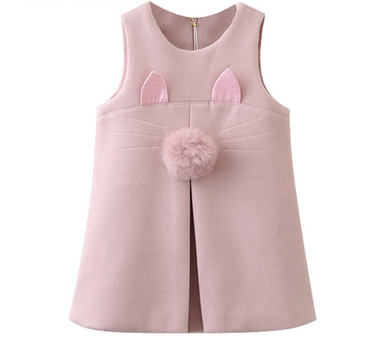 Cute elegant sleeveless Dress Kitten Design