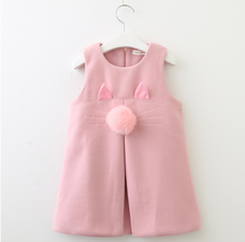 Laden Sie das Bild in den Galerie-Viewer, Cute elegant sleeveless Dress Kitten Design
