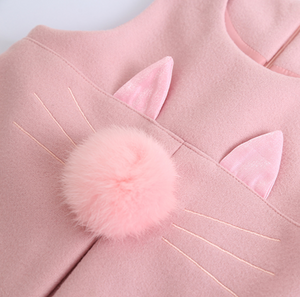 Cute elegant sleeveless Dress Kitten Design