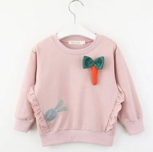 Laden Sie das Bild in den Galerie-Viewer, Girl&#39;s Rabbit pink sweatshirt
