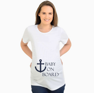 Maternity Baby on Board print T-shirt