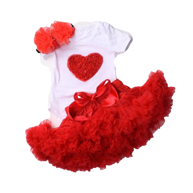 Baby Girl Fancy Heart Design Princess Dress
