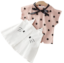 Laden Sie das Bild in den Galerie-Viewer, Girl&#39;s cute Kitten clothing set
