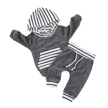 Laden Sie das Bild in den Galerie-Viewer, Baby Boy/ Girl Casual striped hoodie and pants Set
